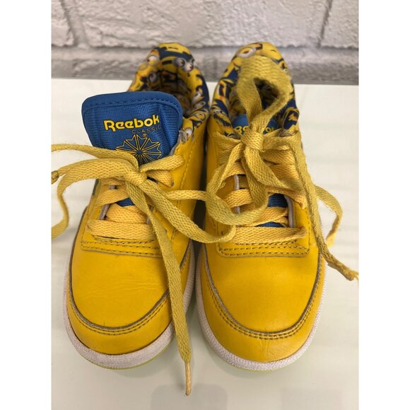 Reebok  Illumination's  Minion x Club C Yellow Unisex Kids Size 11 - Picture 8 of 9